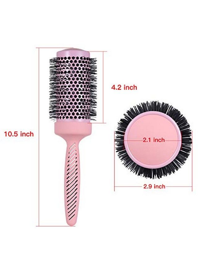 Perfehair Large Ceramic Round Brush For Blow Drying 2.9 Inch Professional Ion Thermal Barrel Hairbrush For Women Styling BlowoutCurling Smoothing Straightening Medium To Long Wavy Or Curly Hair Pink - Image 4