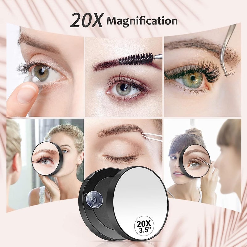 Beauty Makeup Mirror With 30X Magnification, 10X And 20X Magnification, Round Mirror For Pore Cleaning, Blackhead Suction Mirror - Image 4