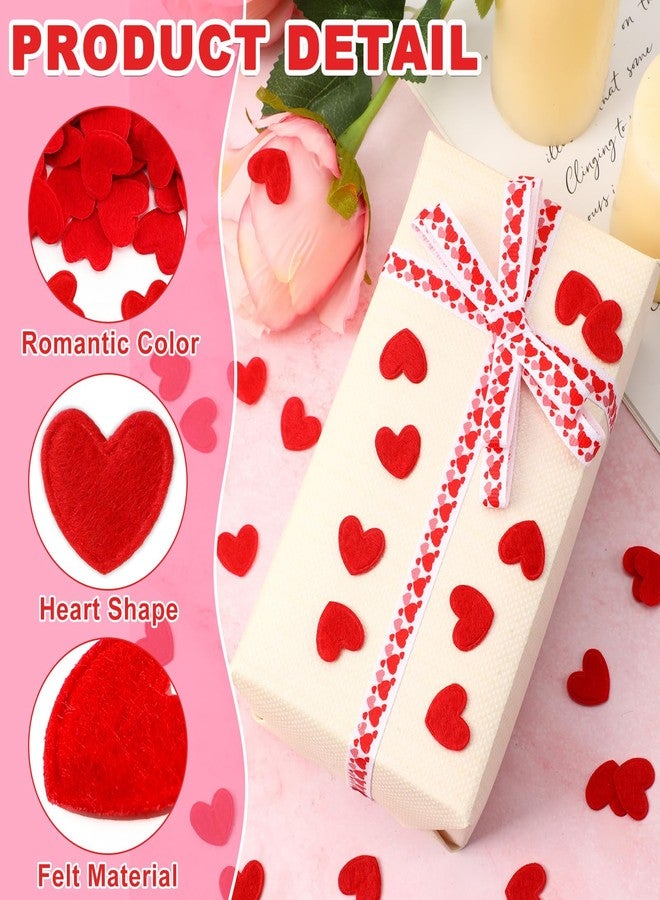 MARFOREVER 500 Pcs Red Heart Felt Confetti, Valentine's Day Confetti Romantic Love Table Sprinkles Decorations for Valentine's Day Wedding Bridal Shower Bachelorett Party Decorations - Image 4