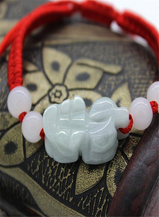 MANRUO The Best Feng Shui Red String Bracelet with Color Jade Pi Xiu/Pi Yao Bead Lucky Wealthy Amulet Brecelet Jewelry - Image 3