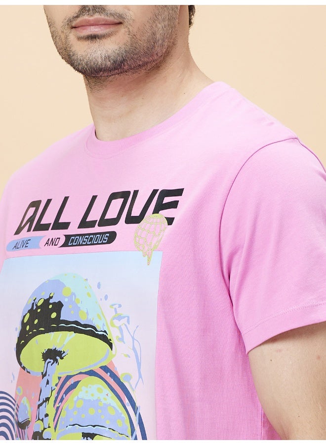 Being Human Mens Bebe Pink Round Neck Short Sleeve T-Shirt - Image 5