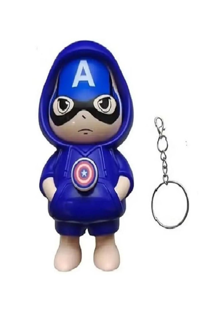 Captain America Face-Changing Keychain (360° Face Rotating Keychain) - Image 2