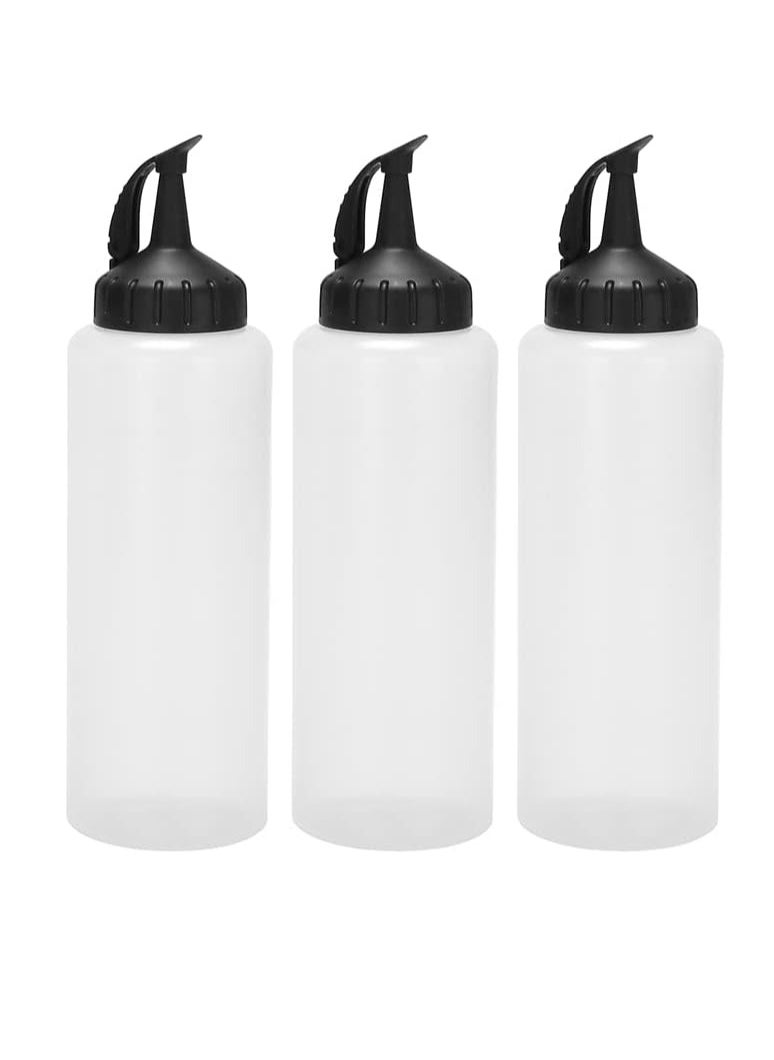 Oasisgalore - 3 Pack Chef's Squeeze Bottles, 175ml, for Condiments, Ketchup, BBQ, Dressing. - Image 1