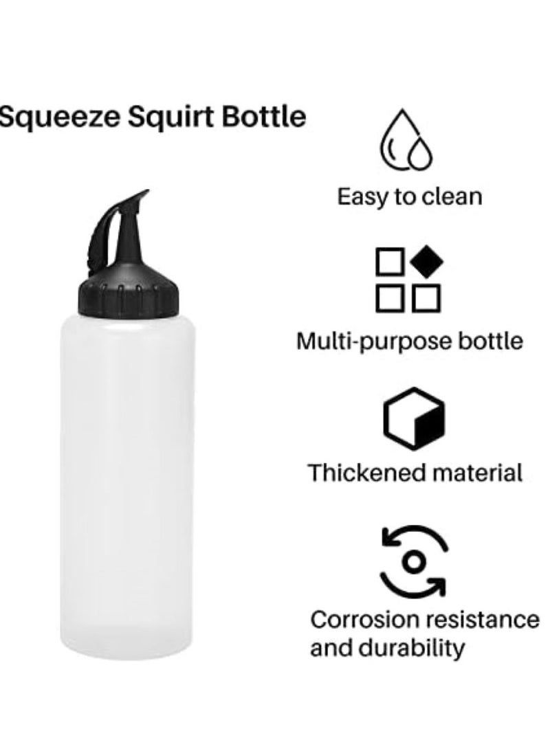 Oasisgalore - 3 Pack Chef's Squeeze Bottles, 175ml, for Condiments, Ketchup, BBQ, Dressing. - Image 1