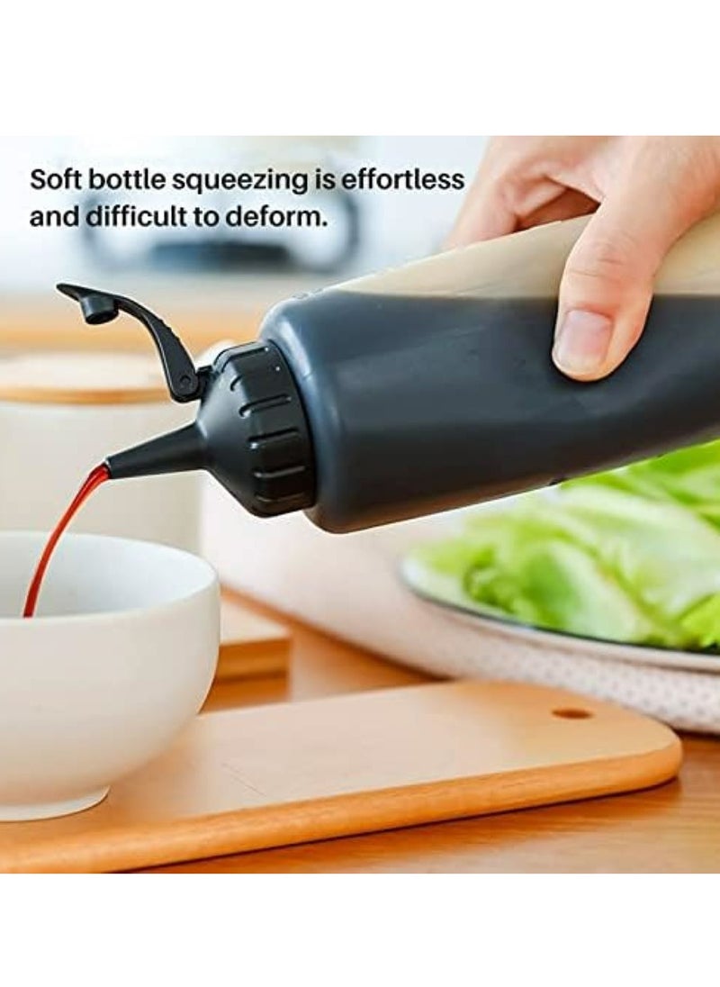 Oasisgalore - 3 Pack Chef's Squeeze Bottles, 175ml, for Condiments, Ketchup, BBQ, Dressing. - Image 1