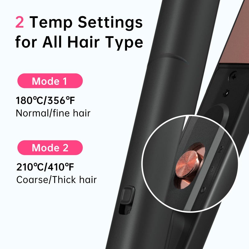 AIMSEE Mini Flat Iron 1 Inch Ceramic Mini Hair Straightener  Small Flat Irons For Short Hair  Curls Bangs  Dual Voltage For Travel Dual Voltage For Worldwide Use  Black - Image 5