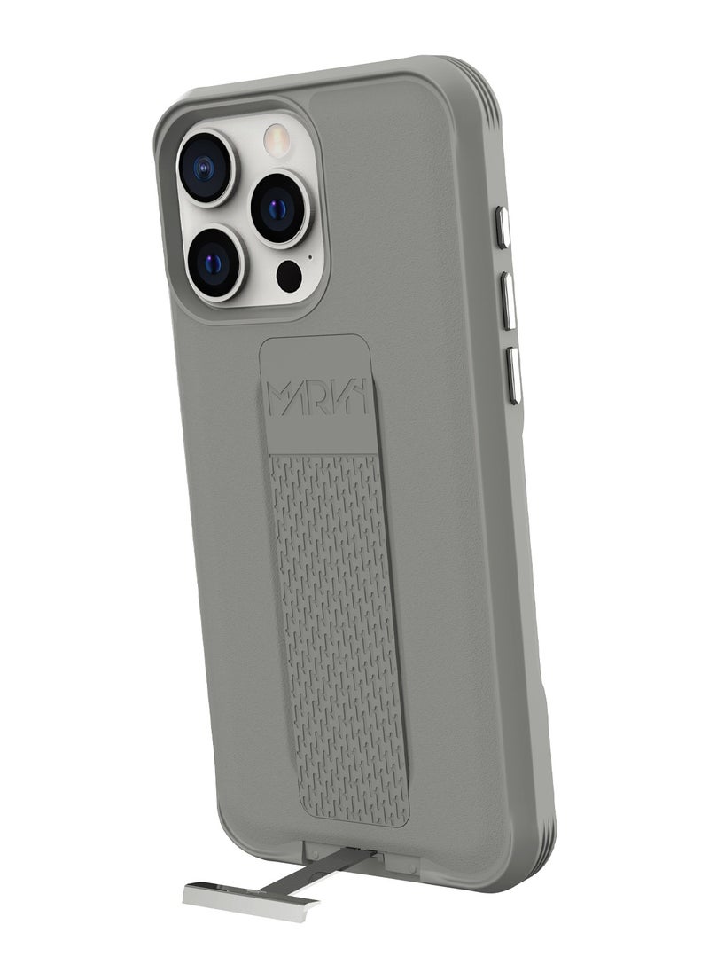 MARVN - iPhone 14 Case by MARVN Special Case for iPhone 14/14Plus/14 Pro/14 Pro Max – Grey, Full Shockproof Protection, Slim Design, Retractable Kickstand, Wireless Charging Compatibility, Raised Camera & Screen Protection - Image 1