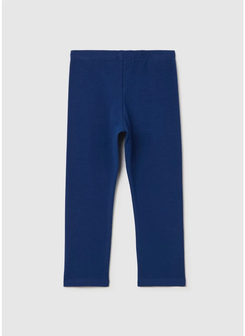 او في اس Three-Quarter Leggings In Stretch Cotton