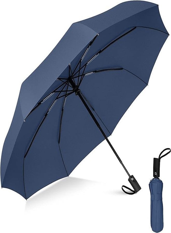 Cloudsell Rain Umbrella, UV Big Size Umbrella for Sun Protection Rain Windproof Strong large 3 fold for men women kids boys girls Perfect small & stylish Folding Auto Open & Close umbrella (Blue) - Image 1