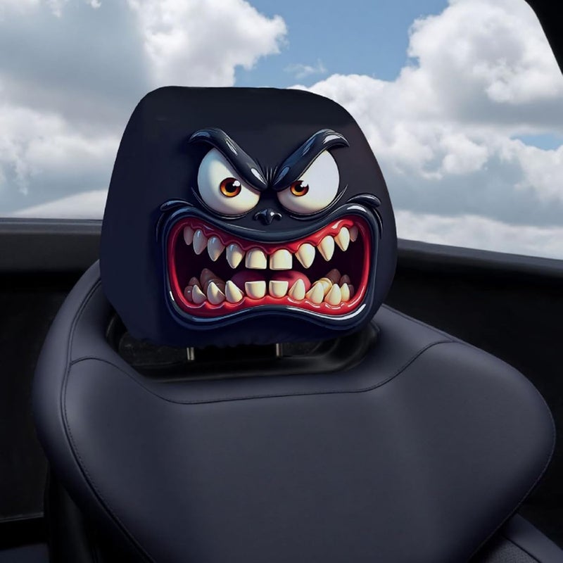 Horror Holiday Seat Covers Machine Washable Polyester SUV Auto Interior Gift Funny Car Decoration - Image 4