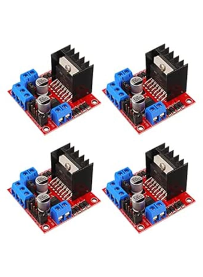 وحدة تحكم محرك BOJACK L298N DC ثنائي الجسر H لمحرك متدرج لسيارة Arduino الذكية Power UNO MEGA R3 Mega2560 مع 4 قطع