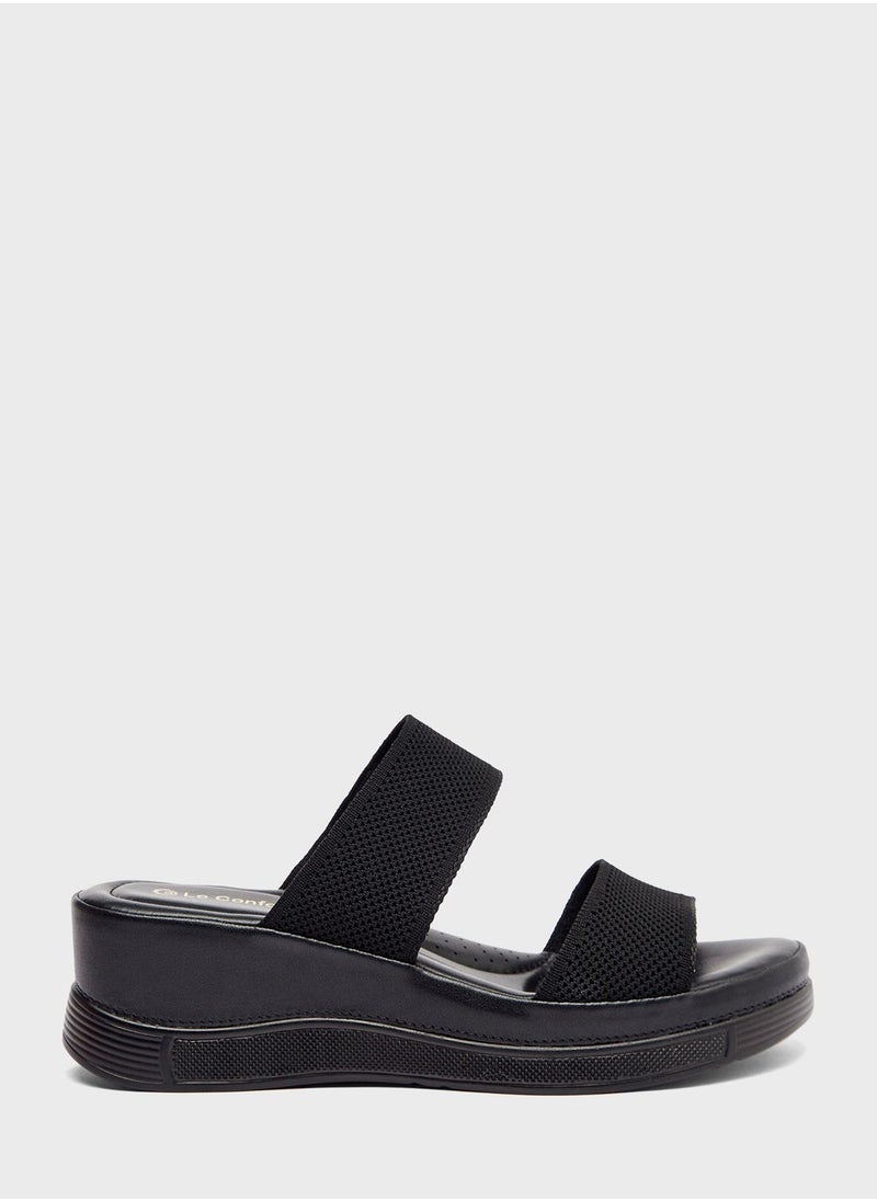 Le Confort - Double Strap Wedge Sandal - Image 1