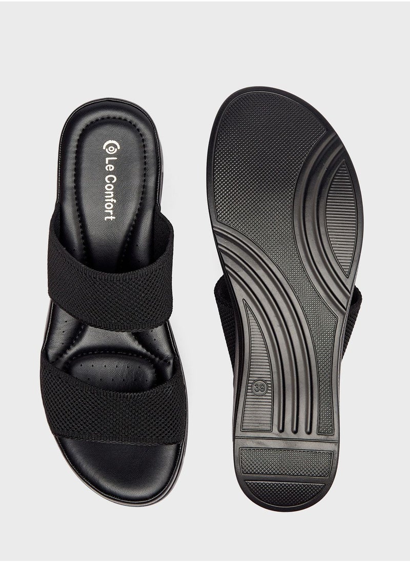 Le Confort - Double Strap Wedge Sandal - Image 1
