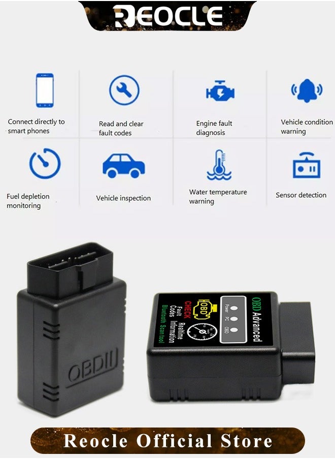 REOCLE - Car OBD2 Scanner Code Reader Engine Fault Scanner Automobile Fault Detector CAN Diagnostic Scan Tool for All OBD II Protocol Cars - Image 1