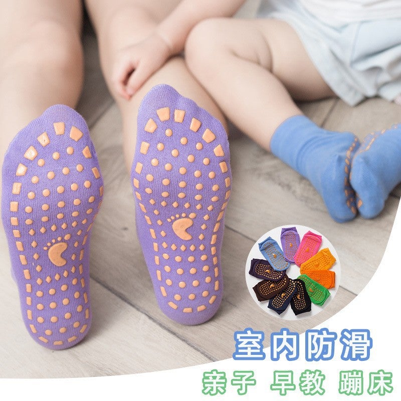 Children's non-slip socks dispensing floor socks baby baby indoor toddler socks amusement park trampoline socks parent-child early education socks - Image 3