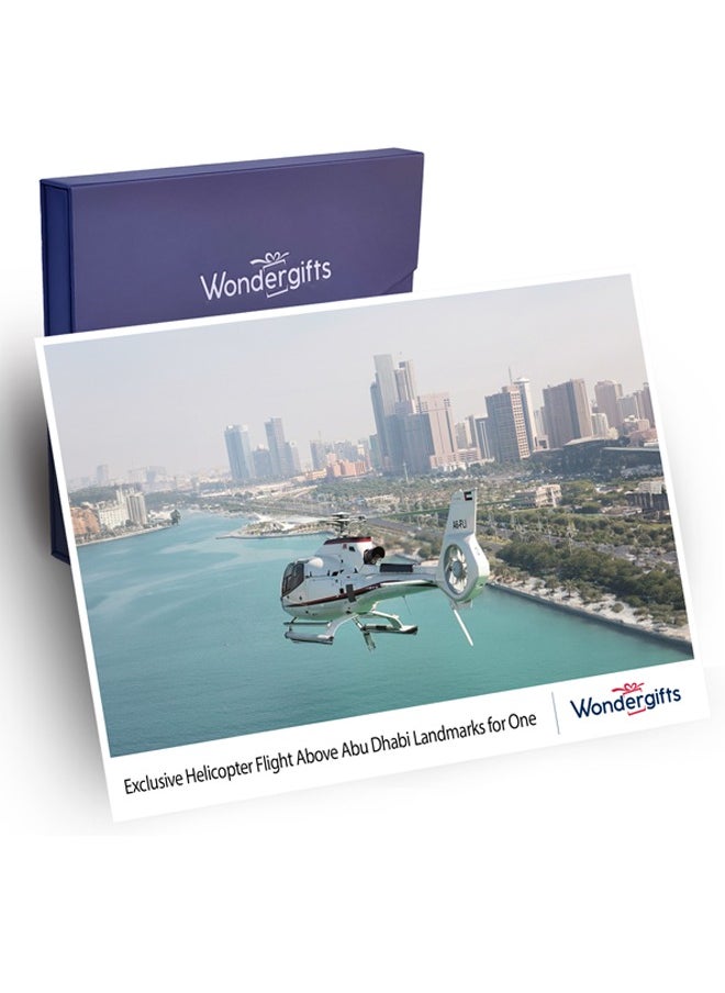 Wondergifts 17-Minute Helicopter Ride in Abu Dhabi – Aerial Adventure with Stunning City Views - Experience Gift with Free Spa Voucher  - Image 1
