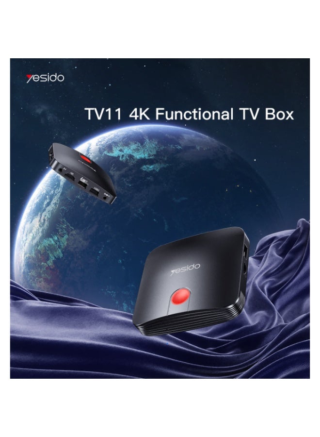 يسيدو جهاز استقبال OTT TV11 يعمل بنظام أندرويد، تلفزيون ذكي، مشغل وسائط أندرويد، 4K، 5G - Image 1