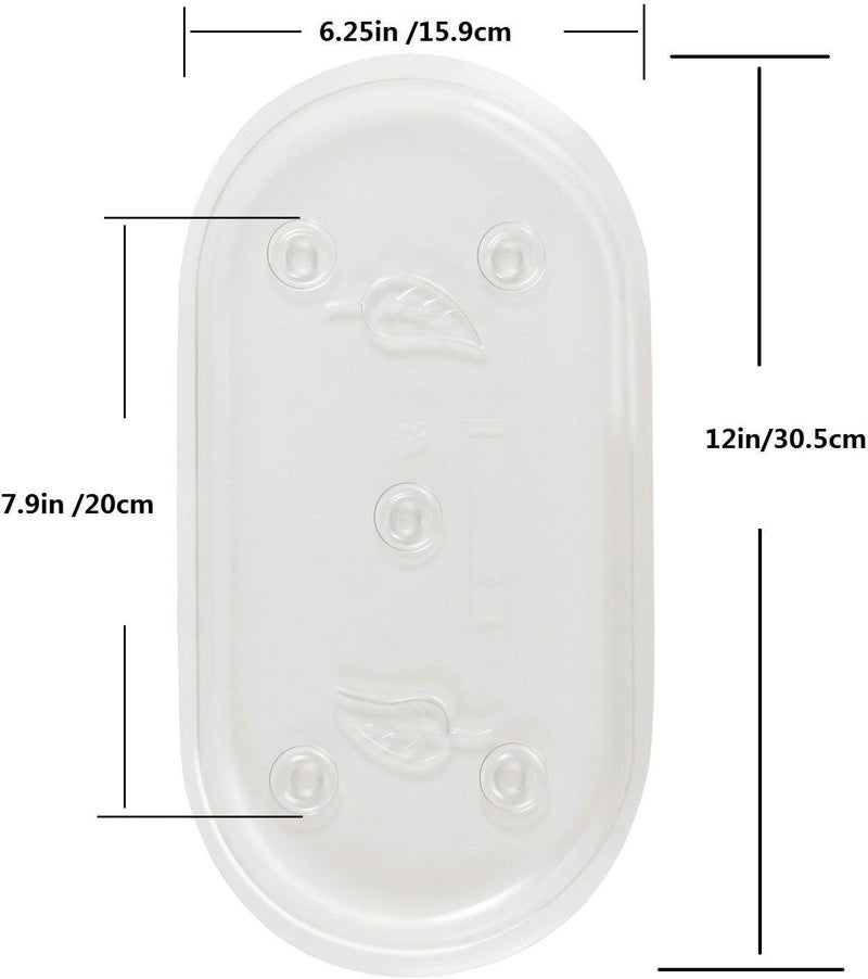 Idyllize Store Oval 5 Pieces of 12 by 6 1/4 Inches Clear Thick Plastic Heavy Duty Sturdy Plant Saucer Drip Trays for pots, Window Sills and Window Shelf (12'' x 6.25'') - Image 3