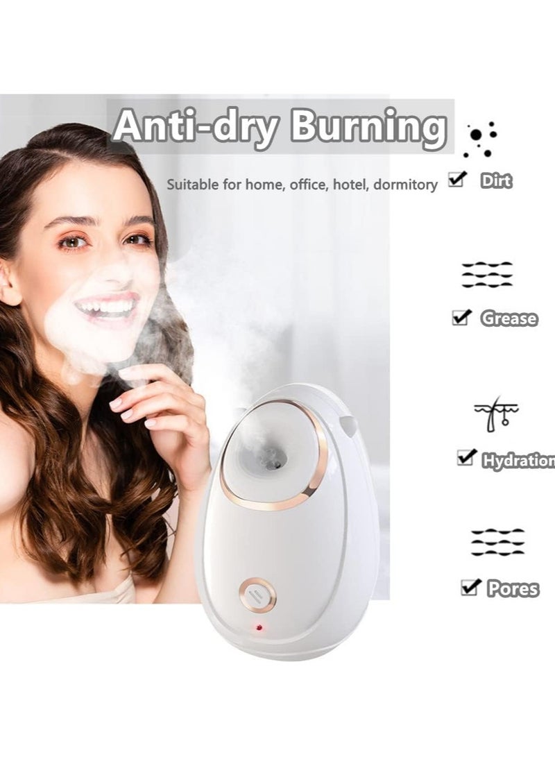 عام بخار الوجه - مرطب وجه احترافي 180 مل، مثالي للعناية بالبشرة وجلسات السبا المنزلية، مزود بفوهة مقاومة للتناثر، تحكم في درجة الحرارة + إعدادات الطاقة - Image 2