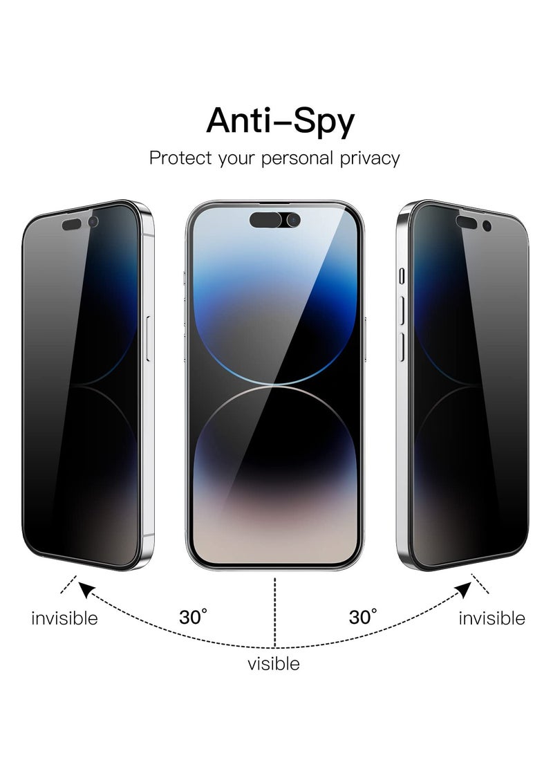 Jetech - Privacy Full Coverage Screen Protector For IPhone 11 Pro Max And Xs Max 6.5 Inch Anti Spy Tempered Glass Film Edge To Edge Protection Case Friendly 2 Pack - Image 1