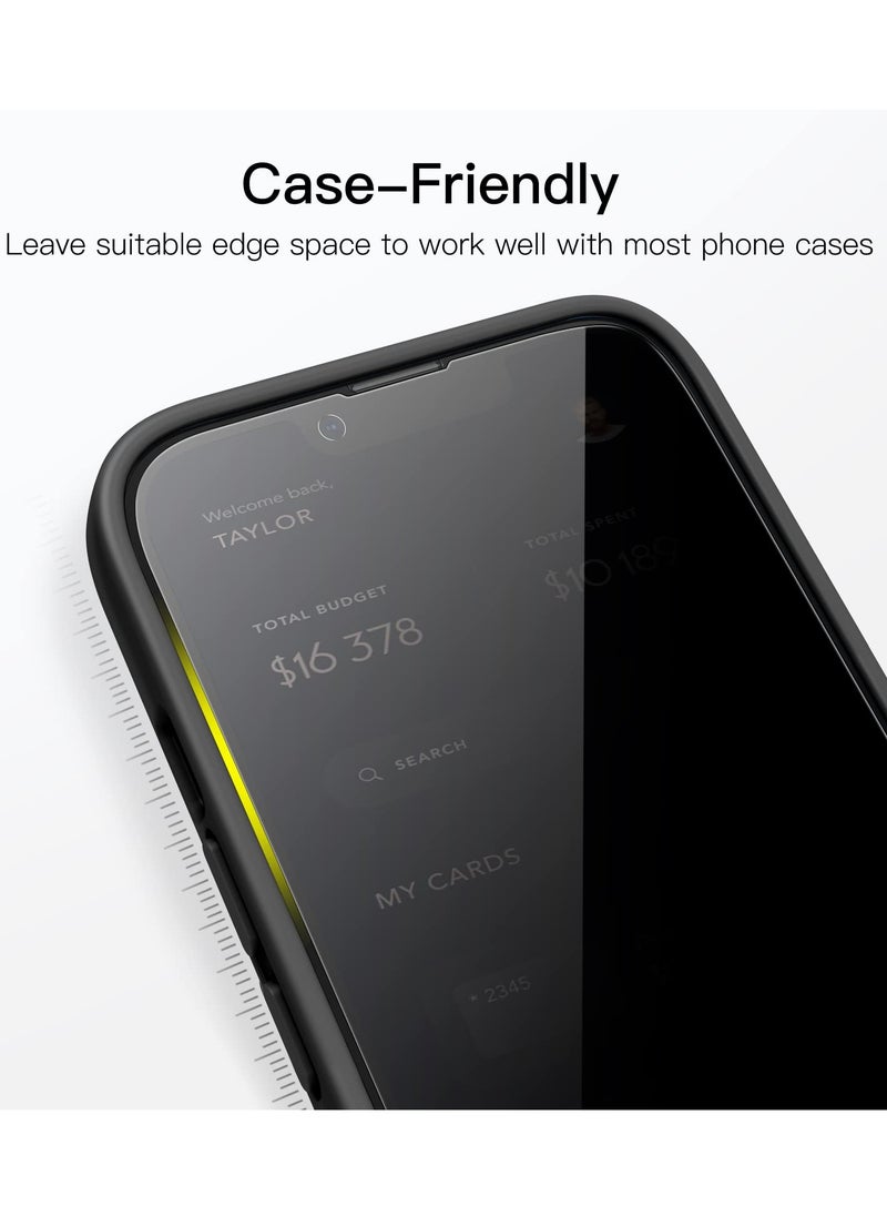 Jetech - Privacy Full Coverage Screen Protector For IPhone 11 Pro Max And Xs Max 6.5 Inch Anti Spy Tempered Glass Film Edge To Edge Protection Case Friendly 2 Pack - Image 1