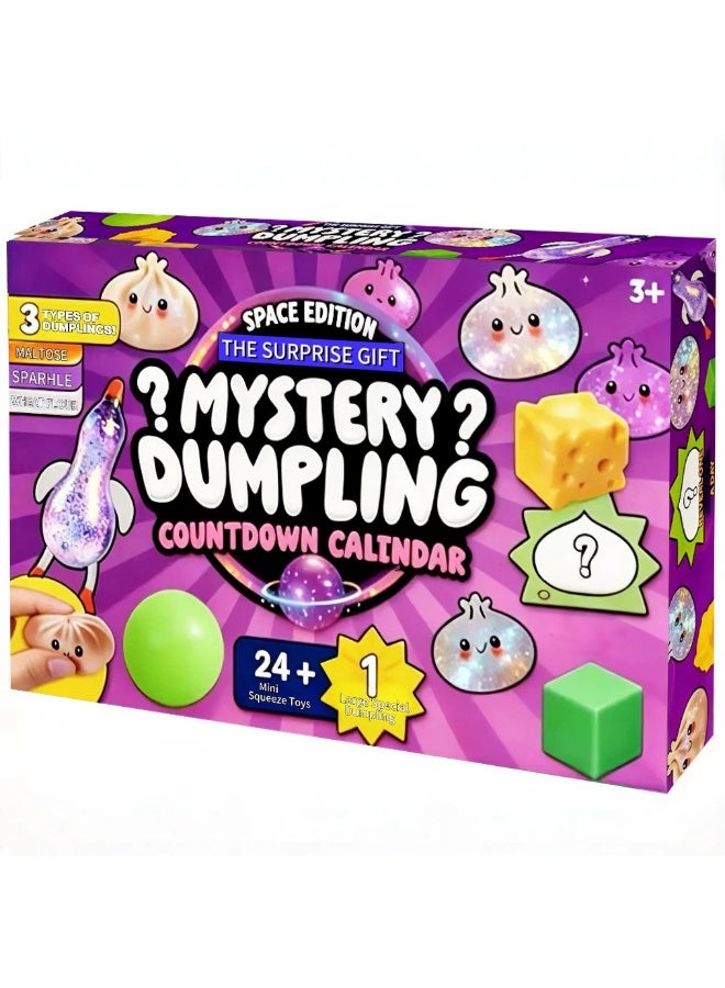 24 Days Mystery Dumpling Countdown Calendar, Squeeze Sensory Fidget Toy Set, Advent Calendar with Cute Squishy Toys for Kids 3+, Perfect Party & Holiday Gift - Image 1