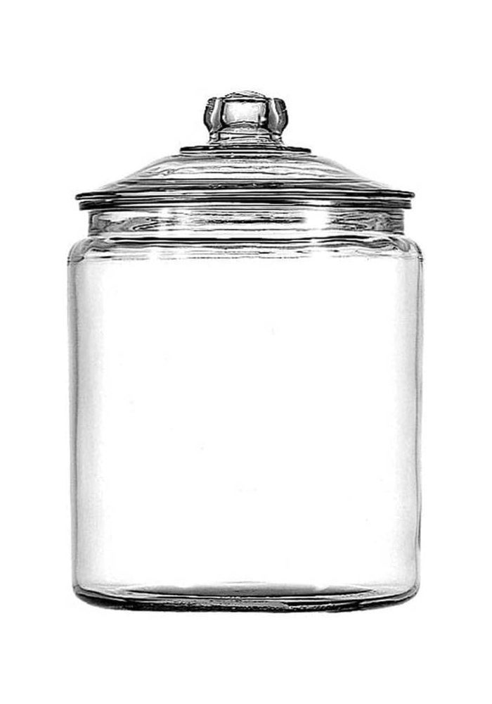 Anchor Hocking Heritage Hill Glass 0.5 Gallon Storage Jar with Lid - Image 1
