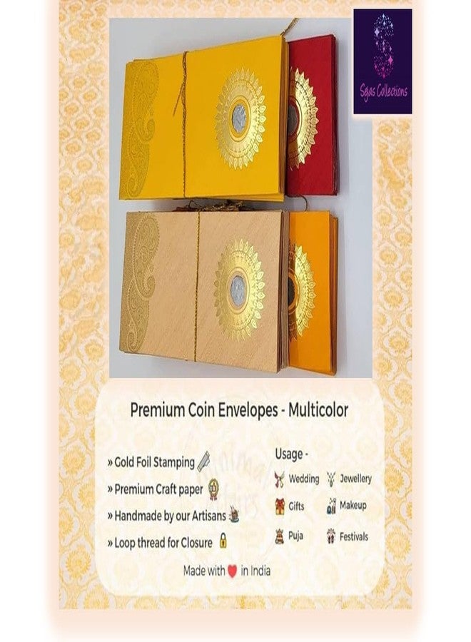 SEJASCOLLECTIONS Wedding Gift Envelopes pack of 30 pcs (3 packs) Coin Money Cash Gift Cover Shagun Birthday Diwali Lifafa Assorted Multicolour Premium Envelopes. - Image 3
