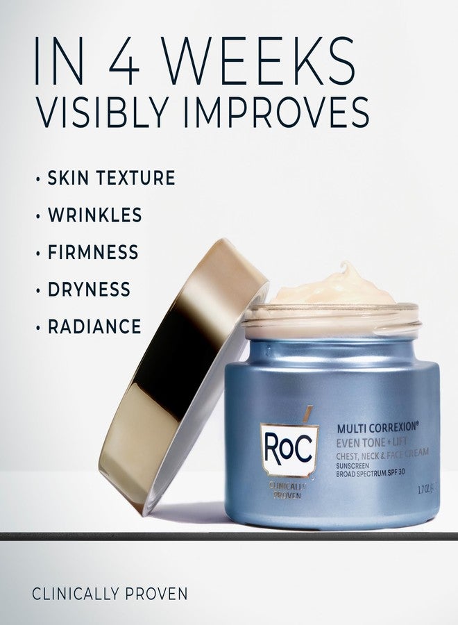 RoC Multi Correxion 5 in 1 Chest, Neck, and Face Moisturizer Cream with SPF 30, for Neck Firming and Wrinkles, Vitamin E & Shea Butter, Oil Free Skin Care, 1.7 Ounces (Packaging May Vary) - Image 3