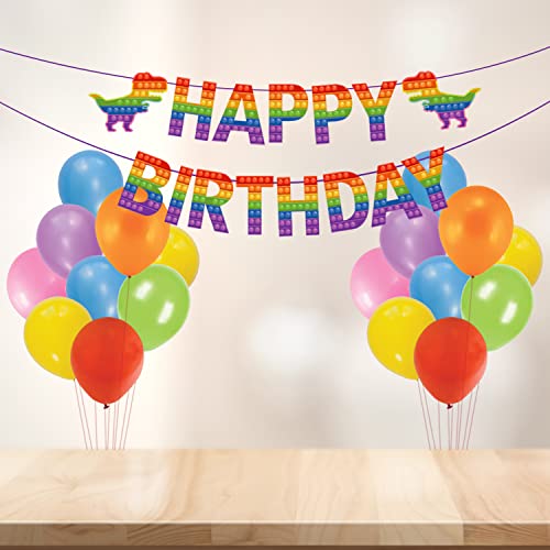 Festiko®Pop Birthday Party Decorations (28 pcs), Fidget Party Supplies, Pop Game Toys Theme Party Decoration Supplies Combo Pack Pop Themed Banner,Cake Topper,Cup Cake Toppers & Balloons - Image 3