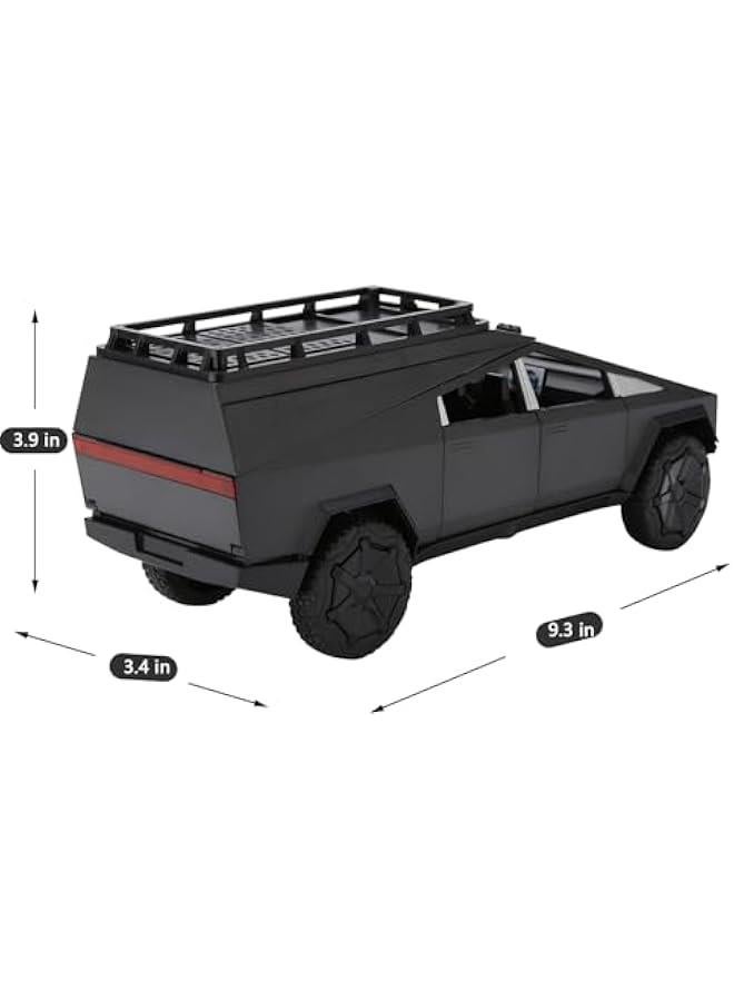 Toy Trucks for Boys Cybertruck Camper Van Model 1:24 Diecast Metal Pickup Truck RV Motorhome Toys for Boys Age 3-8 with Light and Sound Pull Back Toy Cars Gift for Kids (Gray) - Image 2