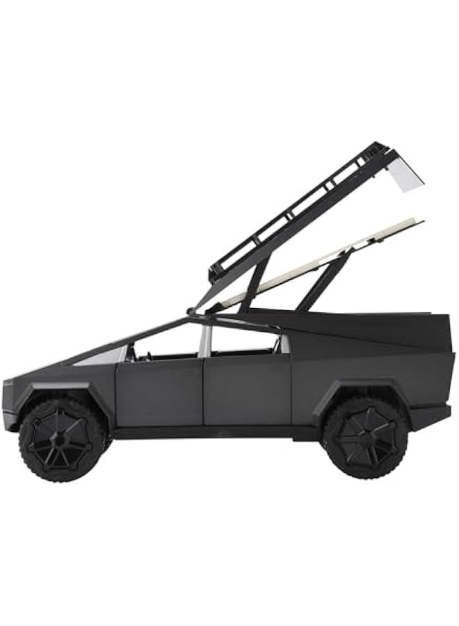 Toy Trucks for Boys Cybertruck Camper Van Model 1:24 Diecast Metal Pickup Truck RV Motorhome Toys for Boys Age 3-8 with Light and Sound Pull Back Toy Cars Gift for Kids (Gray) - Image 4