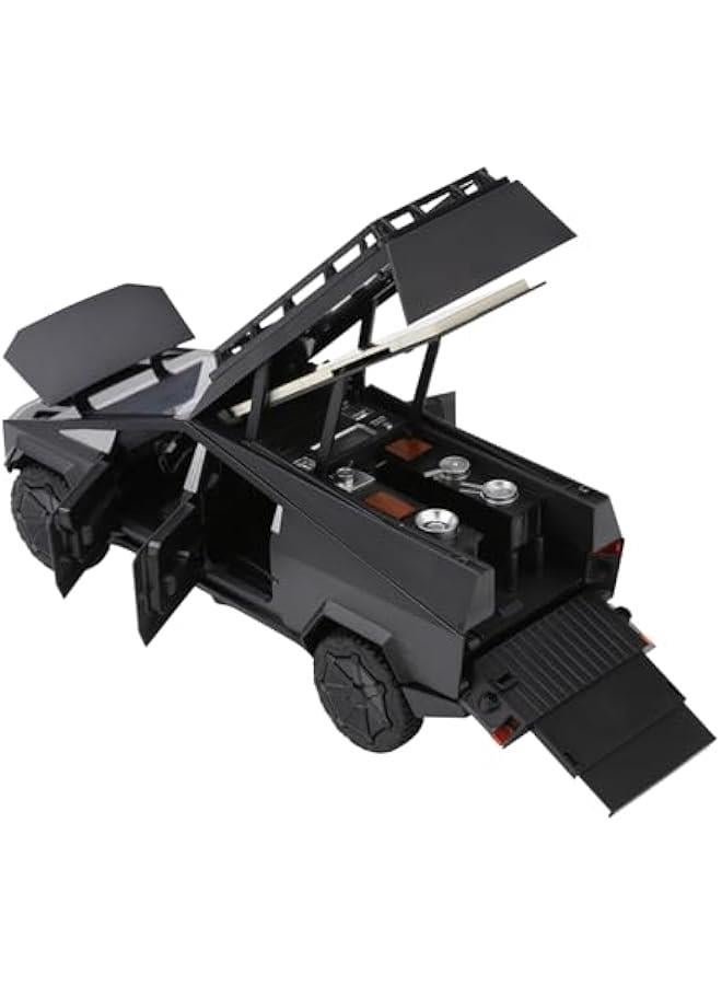 Toy Trucks for Boys Cybertruck Camper Van Model 1:24 Diecast Metal Pickup Truck RV Motorhome Toys for Boys Age 3-8 with Light and Sound Pull Back Toy Cars Gift for Kids (Gray) - Image 5