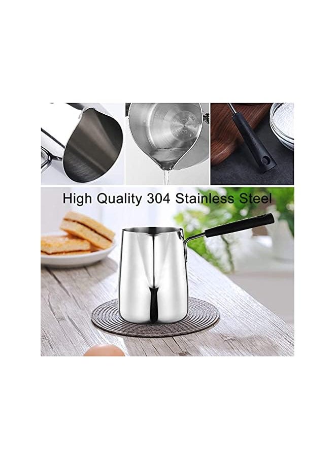 PROMASS - Turkish Coffee Pot – 304 Stainless Steel Coffee and Butter Warmer, Premium Milk Warmer and Milk Pot with Spout - Image 1