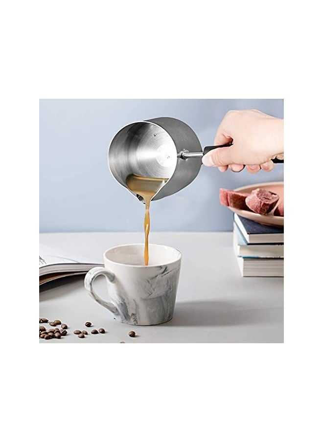 PROMASS - Turkish Coffee Pot – 304 Stainless Steel Coffee and Butter Warmer, Premium Milk Warmer and Milk Pot with Spout - Image 1