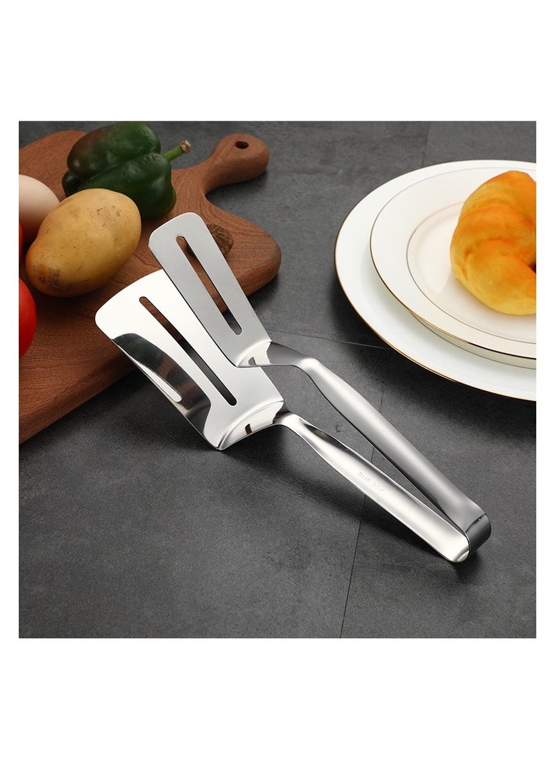 Generic Bread Clip Holder Meat Grinders Roasting Meat Grinders BBQ Grips Flip and Hook for Turning Food and Steaks Premium Stainless Steel Silver MSK8001  - Image 1