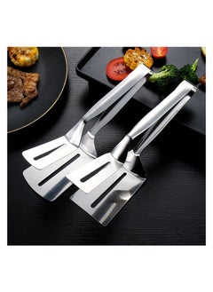 Generic Bread Clip Holder Meat Grinders Roasting Meat Grinders BBQ Grips Flip and Hook for Turning Food and Steaks Premium Stainless Steel Silver MSK8001  - Image 2
