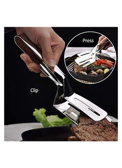 Generic Bread Clip Holder Meat Grinders Roasting Meat Grinders BBQ Grips Flip and Hook for Turning Food and Steaks Premium Stainless Steel Silver MSK8001  - Image 3