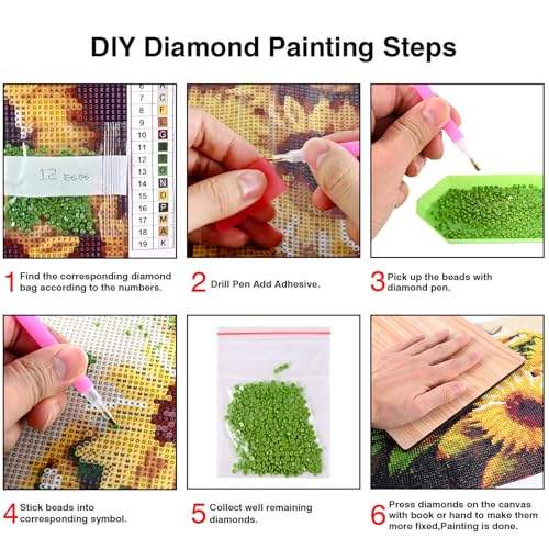 KTHOFCY 5D DIY US Flag Independence Day Eagles Diamond Painting Kits for Adults, US 4th of July Full Drill Crystal Rhinestone Paintings Pictures Arts Wall Decor Painting Dots Kits 13.8X13.8inch - Image 5