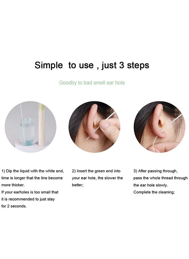 Generic 160-Piece Earrings Hole Cleaner, Ear Piercing Care Odor Removal, Disposable Piercing Aftercare Cleaning Line  - Image 5