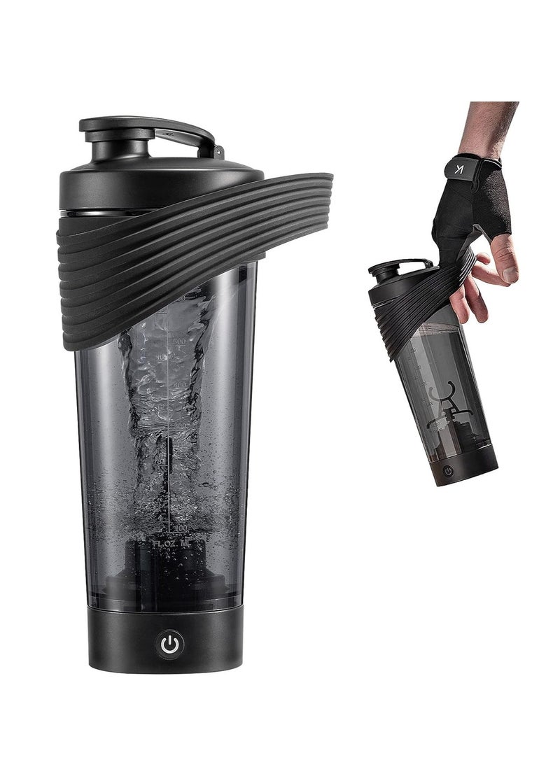 MS - Electric Protein Shaker Bottle Rechargeable Electric Blender Bottles with BPA Free Black - Image 1