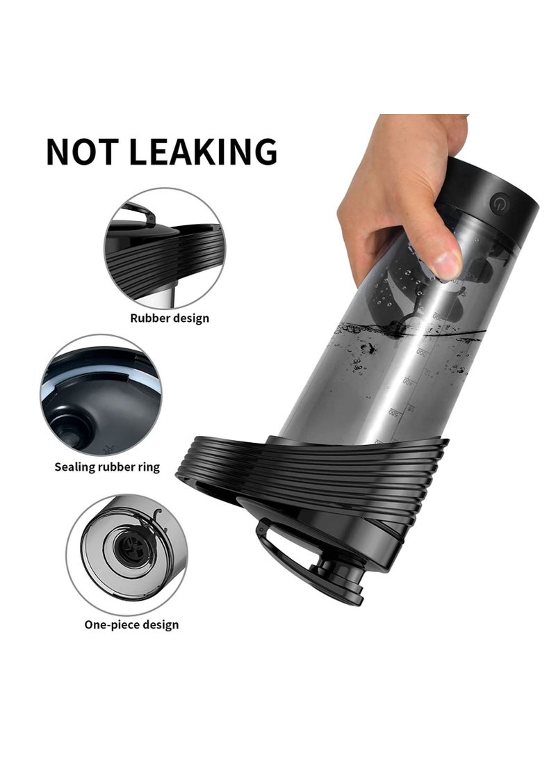 MS - Electric Protein Shaker Bottle Rechargeable Electric Blender Bottles with BPA Free Black - Image 1
