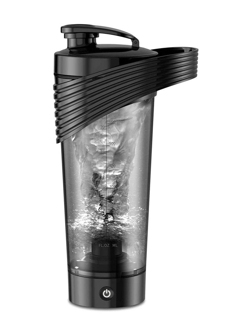 MS - Electric Protein Shaker Bottle Rechargeable Electric Blender Bottles with BPA Free Black - Image 1