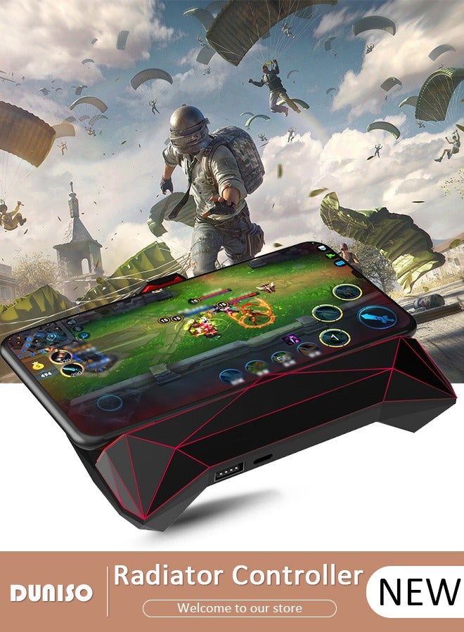 DUNISO Universal Mobile Phone Cooling Fan,Cell Phone Cooler,Mobile Radiator Turbo Game Cooler,Cooler Controller with USB Rechargeable for Mobile Games, Streaming, Tiktok,Compatible for iPhone/Android Smartphone  - Image 1
