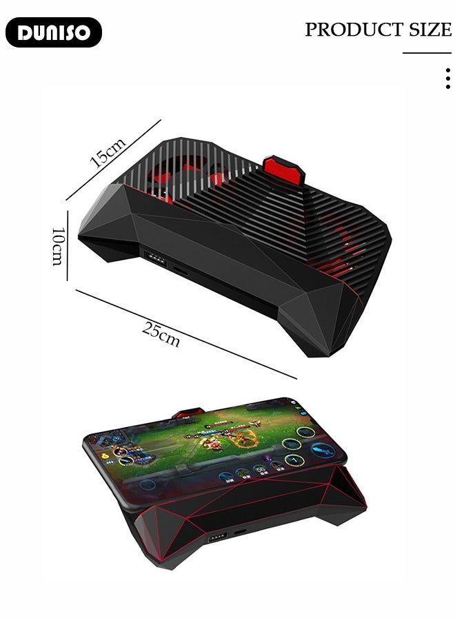 DUNISO Universal Mobile Phone Cooling Fan,Cell Phone Cooler,Mobile Radiator Turbo Game Cooler,Cooler Controller with USB Rechargeable for Mobile Games, Streaming, Tiktok,Compatible for iPhone/Android Smartphone  - Image 2