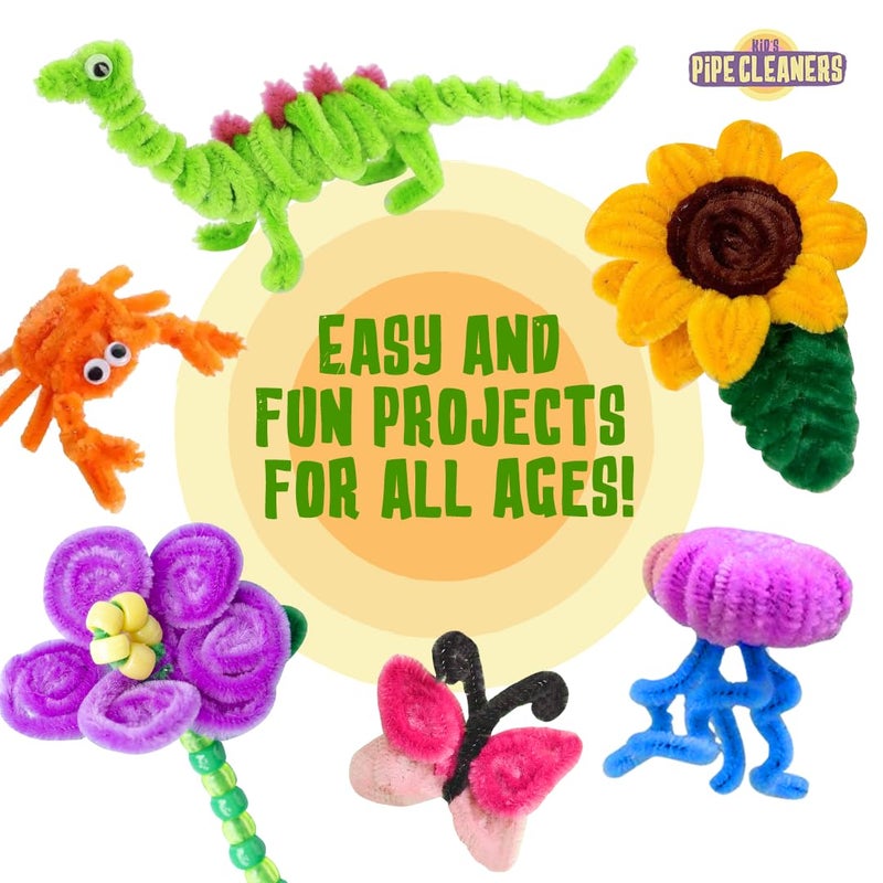 LOVA Pipe Cleaners for Crafts, 200 Count Multicolor 12 Inch Chenille Stems, Flexible Fuzzy Craft Sticks for DIY Projects, Classroom Activities, Decorations & Cleaning Narrow Gaps - Image 4