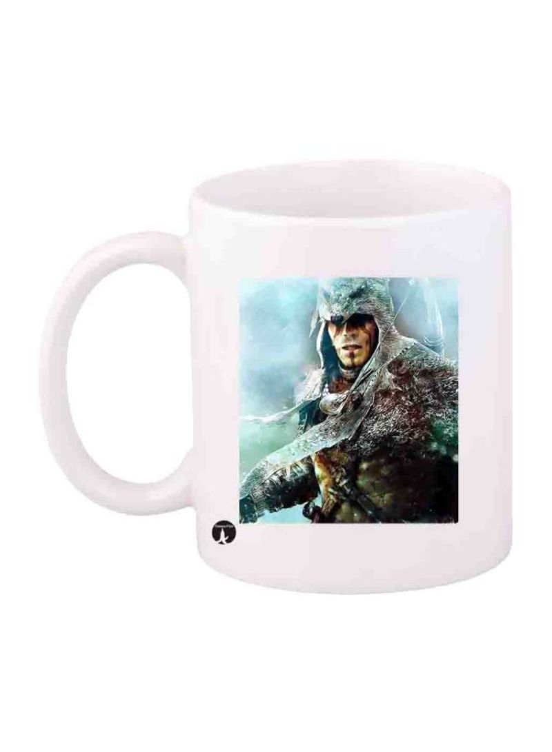 RKN Assassin's Creed Video Game Character Printed Mug White/Blue/Grey Standard Size