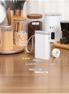 GREEN LION Snap Label Thermal Printer 14mm Paper Width / 20mm/s Print Speed / High Resolution / Built-In Cutter / Bluetooth / Strong Adhesive Labels / Compact and Efficient Thermal Printer - White  - Image 3