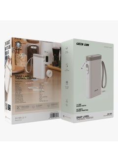 GREEN LION Snap Label Thermal Printer 14mm Paper Width / 20mm/s Print Speed / High Resolution / Built-In Cutter / Bluetooth / Strong Adhesive Labels / Compact and Efficient Thermal Printer - White  - Image 4