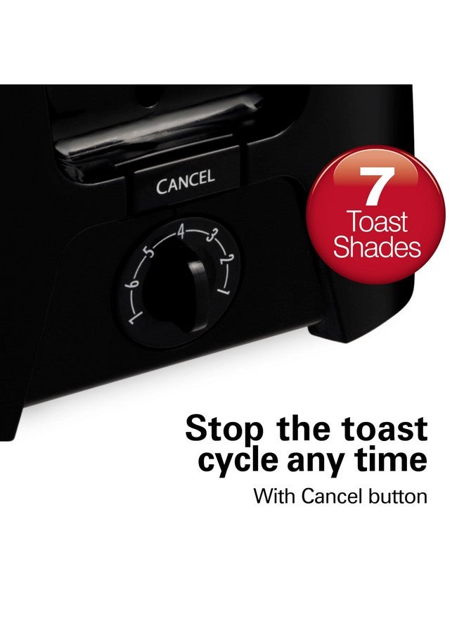 Hamilton Beach Hamilton Beach 2 Slice Toaster with Extra Wide Slots, Shade Selector, Auto-Shutoff, Cancel Button and Toast Boost, Black  - Image 4